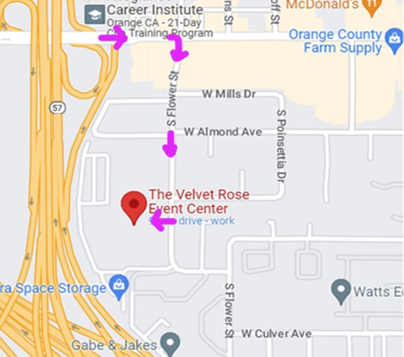 Velvet Rose Event Center map